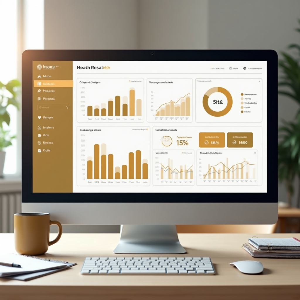 Dashboard managerial cu grafice și indicatori de performanță